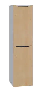 DOMINOU 42 úložná skříň 2-boxová, 1817x450x400 mm, korpus bílý, dvířka javor horský